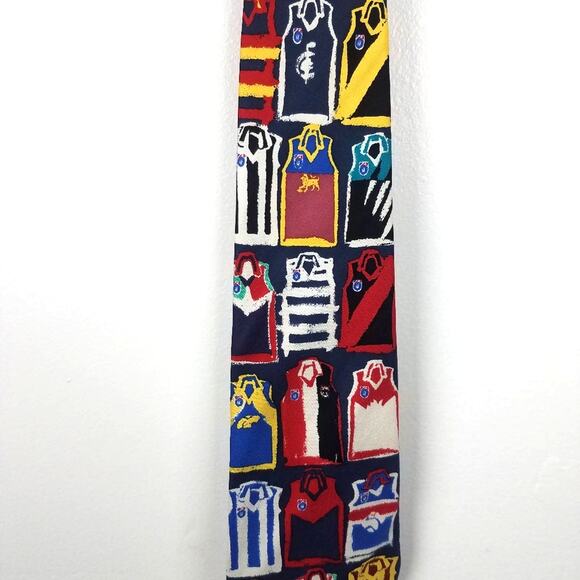 Australian Rules Football 100% Silk Tie Davenport - Picture 1 of 7